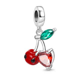 Dije de plata de ley 925 con forma de café, vino tinto, cafetera, copa de champán, compatible con pulseras colgantes originales, joyería DIY para mujer.