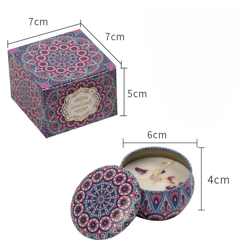 Coffret de bougies parfumées, 1 pièce, motif arabe islamique, pot de bougie parfumée, sans fumée, pour couples, bougies d'encens romantiques