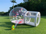 Inflatable bubble house PVC tent includes blower/protective carpet/PVC repair glue/air pump/colorful balloons/free shipping - Lootquake