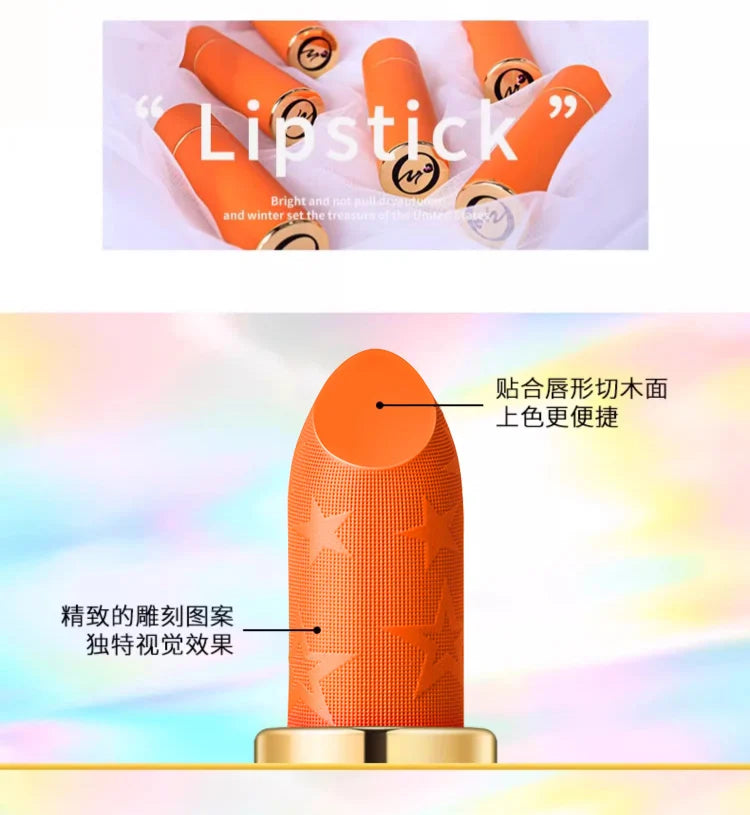 Orange Color Lipstick Lip Glaze Matt Silky Smooth Not Easy To Fade Lip Gloss Long Lasting Lip Stick Sexy Women Cosmetics Makeup