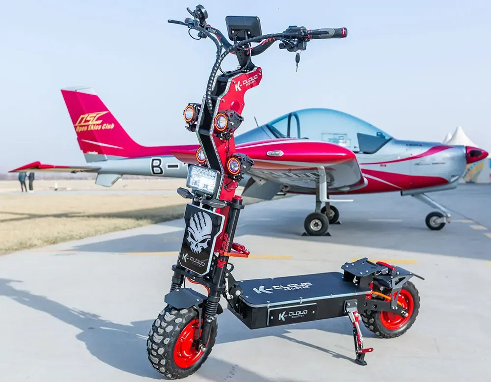 Patinete eléctrico grande K14 de 10000 W con motor dual, 72 V, 40 Ah, neumáticos todoterreno de 14 pulgadas, velocidad máxima de 90 a 120 km/h, freno hidráulico.