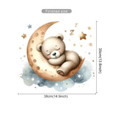 Cartoon Teddy Bear Tent Stars Wall Stickers for Kids Room Nursery Baby Room Decoration Wall Decals Room Interior - Lootquake