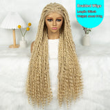 Blonde Bohemian Knotless Box Braids Wig | Transparent HD Full Lace