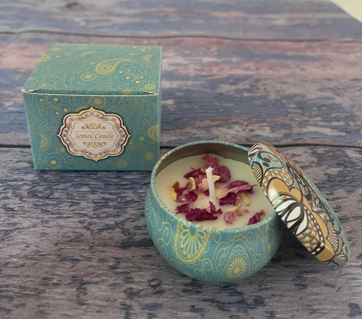 Dried Flower Aromatherapy Soy Candle Plant Essential Oil Incense Candle Deodorant Refreshing Aromatherapy Candle Birthday Candle