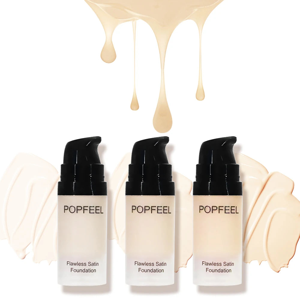 Fond de teint flou longue tenue POPFEEL : fini transparent, couvrance modulable et effet peau nue naturel | Maquillage impeccable