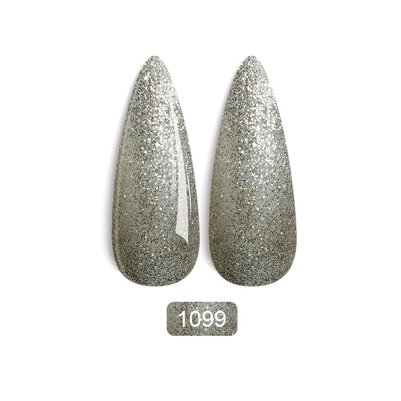 Rainbow Ghini Ultra Shiny Glitter Gel Nail Polish Semi-permanent Gellack UV Varnish Gold Silver Metal Gel Nail Art Wholesale Top