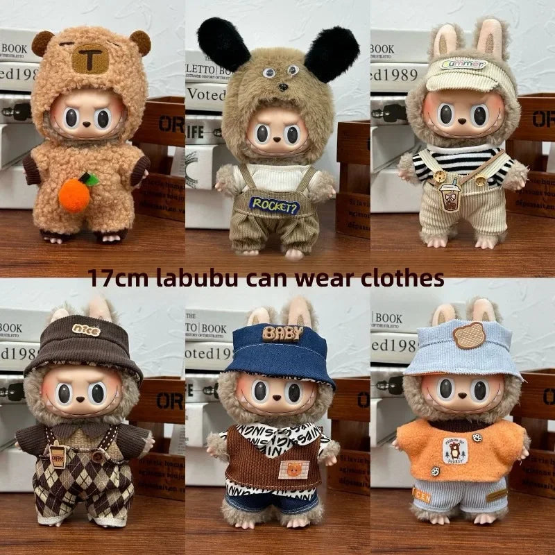 Vêtements de poupée Labubu, salopettes tendance, accessoires pour poupées V1 et V2, créateur de vêtements Labubu, jouet pour poupée 15/17 cm