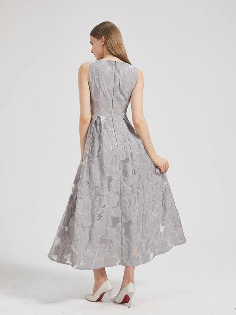 DEVCHATA Women New Fashion Organza Embroidery Elegant Long Dress Summer Sleeveless Dresses Lady Holiday Evening Prom Vestido - Lootquake