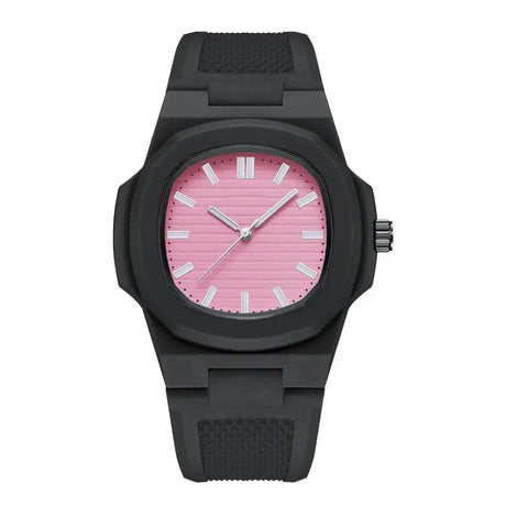 Square Stripe Color Silicone Men Watches Luxury Brand Waterproof Quartz Sport Couple Wristwatch Lover Gifts Rlojes Para Hombre - Lootquake