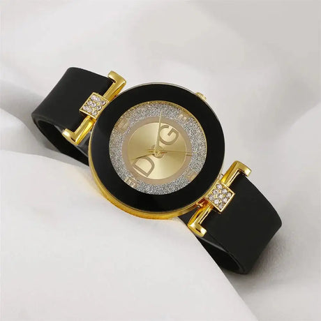 Simple black quartz watch For women Ladies Fashion Casual Silicone Band Wristwatch Relogio Feminino zegarek damski Female Clock - Lootquake