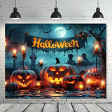 Art Deco style Halloween background - featuring a horror pumpkin theme, suitable for party and scene decoration