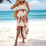 Summer Holiday Dress Women Casual Sleeveless A-Line Party Long Dress Boho Casual Sleeveless Party Dress 2024 - Lootquake