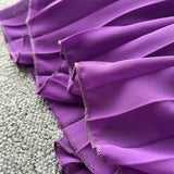 SINGREINY Sexy Halter Pleated Dress Women Summer Hollow Out Cross Lace Up Zipper Design Sleeveless Backless Elegant Long Dress - Lootquake