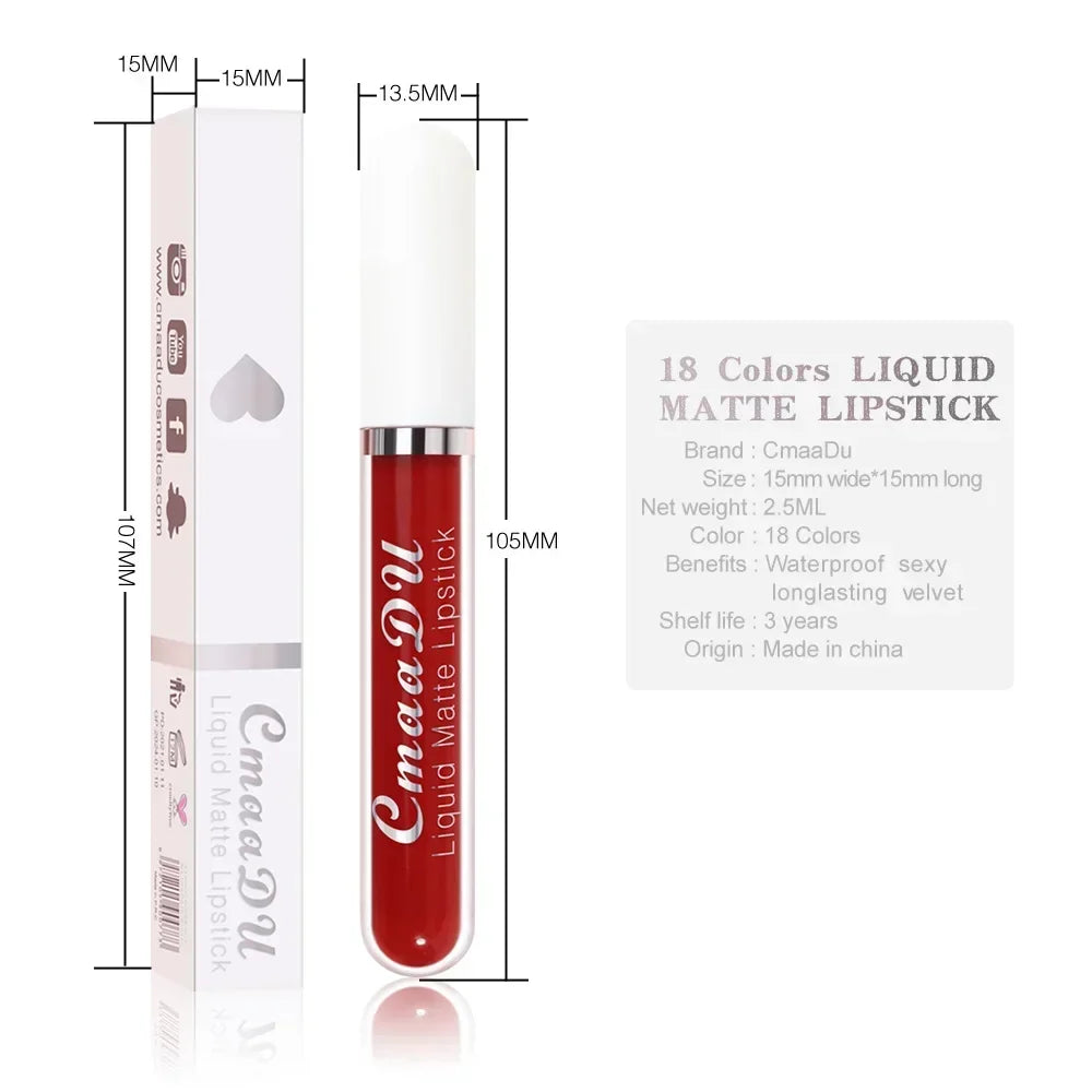 Lipstick Waterproof Long lasting Make-up for women Cosmetics Korean makeup Matte lipstick