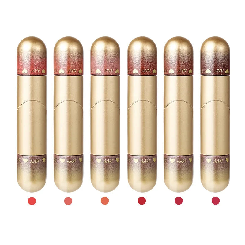 1pcs Double-head lip gloss lipstick, hydrating and moisturizing, foldable, sparkling mirror-like, nourishing lip gloss