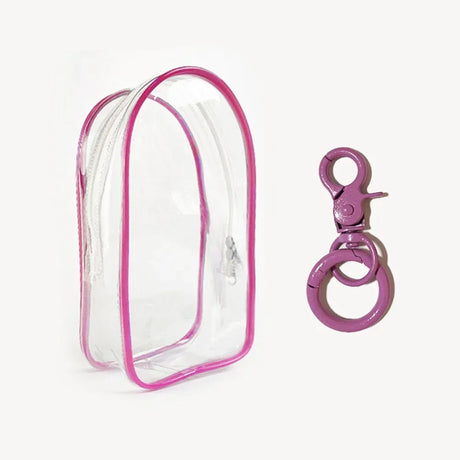 Colorful Transparent Protector Case Organizer Box for 17cm Labubu Plush Dolls Outdoor Display Bag With Keychain Doll Accessories - Lootquake