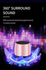 Mini Bluetooth Speaker 3D HIFI Stereo Surround Wireless Speaker Music Player Outdoor Portable USB Speaker Built-In Microphone