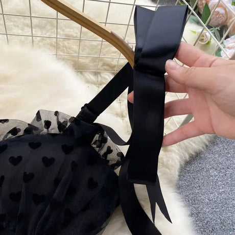 SINGREINY High Quality A Line Mesh Long Dress Spaghetti Strap Sleeveless Sheath Sundress 2023 Women Fashion Dot Print Maxi Dress - Lootquake