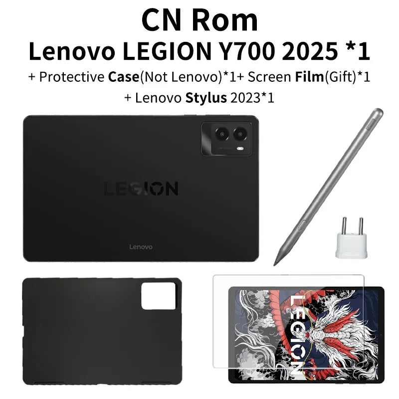 Tablette de jeu Lenovo Legion Y700 2025 8,8 pouces Snapdragon 8 Gen3/8 cœurs / Android 14 / 12 Go 256 Go / 16 Go 512 Go / Wi-Fi / Noir