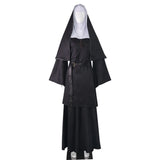 Halloween Nun Cosplay CostumeTraditional Adult Valak Black Religious Robe Suit Halloween Party Demon Nun Performance Clothes