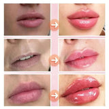 Bálsamo labial hidratante voluminizador, aceite labial original, brillo labial, cuidado de los labios, beneficio para los labios, aceite exfoliante rosa voluminizador.