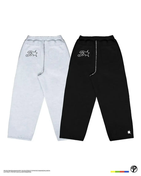 New Streetwear PROTECT Jogging Sweatpants Letter Pattern Embroidered Baggy Sweatpants Harajuku Gothic Tight Waist Loose Trousers - Lootquake