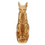 Egyptian Cat God Gold Decor Bastet Statue Commemorate Shaped Ornament Tabletop Resin Craft Desktop Adornment Sand Goddess