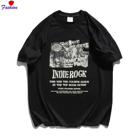 Vintage Female T Shirt Short Sleeved T-shirt Oversized Harajuku Style Grunge Couple Clothes Fashion Women's Tee Y2k Top - Lootquake