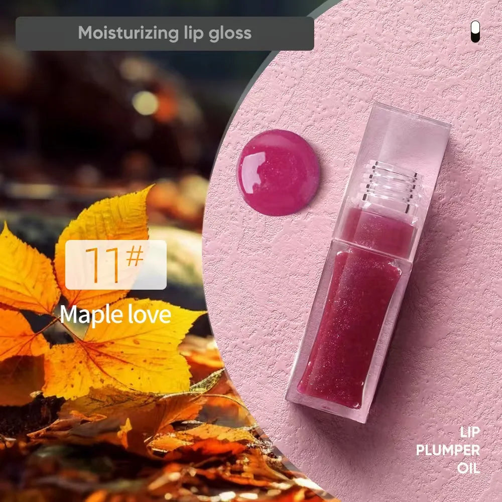 Private Label Clear Lipgloss Full Color Makeup Plumping Lip Oil Moisturizing Waterproof Lasting Lip Gloss Cosmetics Custom Bulk