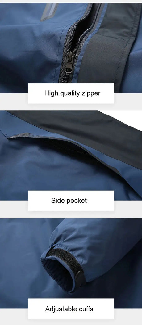 Men Autumn Jacket Camping Hiking Trekking Windbreaker Waterproof With Hood Spring Outdoor Sports Travel Climbing Coats - Lootquake