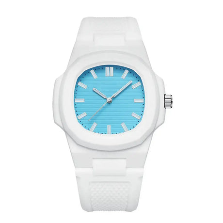 Square Stripe Color Silicone Men Watches Luxury Brand Waterproof Quartz Sport Couple Wristwatch Lover Gifts Rlojes Para Hombre - Lootquake