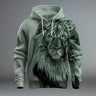 2024 Funny 3D Lion Printed Hoodies For Men Fashion Loose Sweatshirts Street Trend Harajuku Men's Clothes Autumn New Pullover - Lootquake