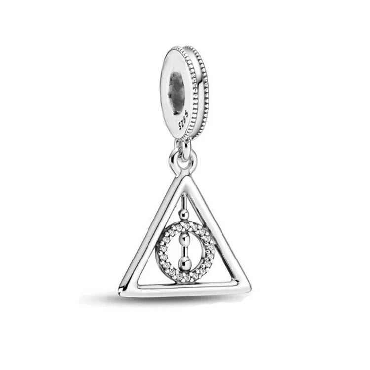 MINISO Charms de plata de ley 925 para pulseras originales de Harry Potter de 3 mm, colgantes para mujer, joyería DIY, regalos