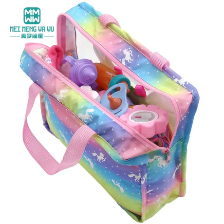 For 15-18 Inch American Doll Toys Newborn Doll Fashion Backpack, Safety Seat, Blanket, Sleeping Bag, Gift for Girls - Lootquake