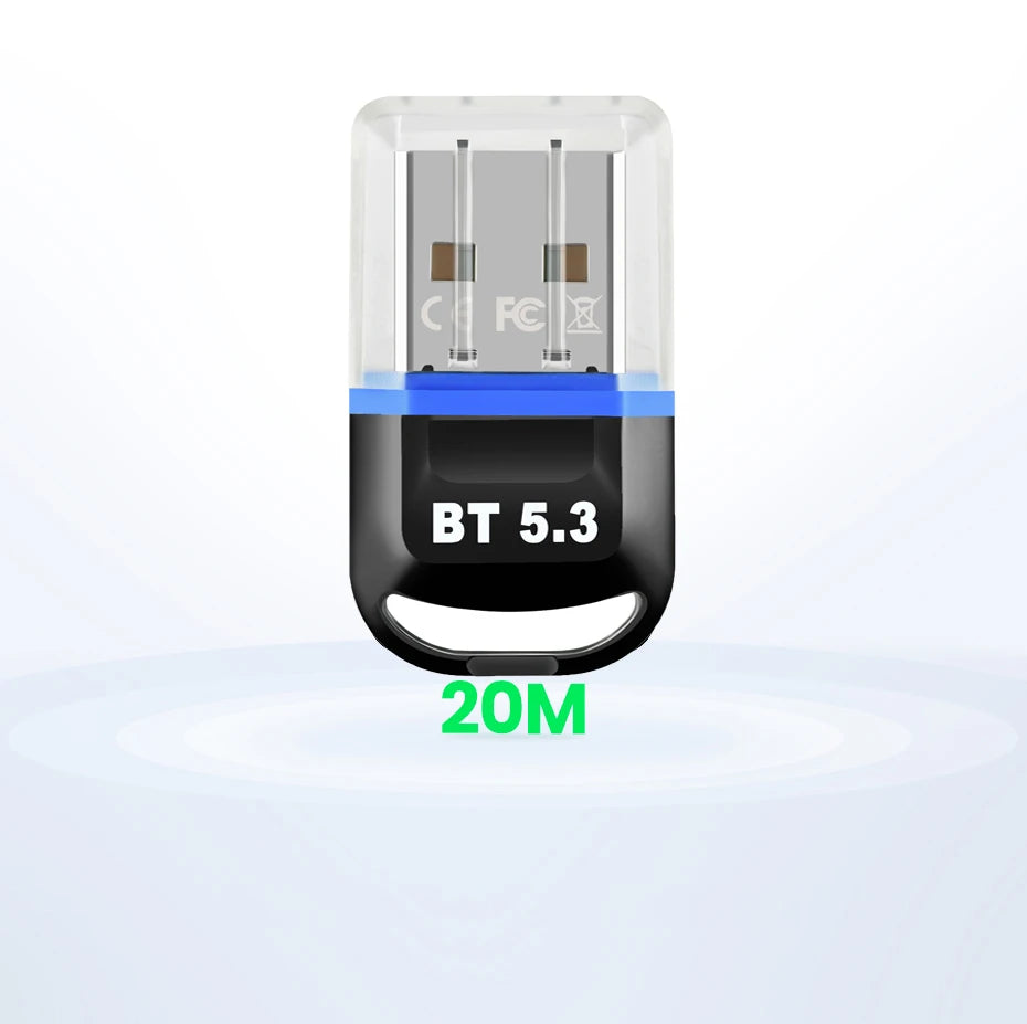 Adaptateur Bluetooth pour PC, clé USB Bluetooth 5.3, récepteur Bluetooth 5.0 pour haut-parleur, souris, clavier, musique, émetteur audio