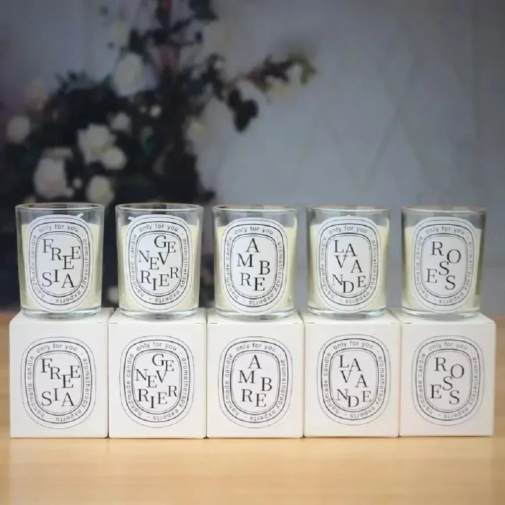Romantic Fragrance Candles, Premium Fragrance, High Beauty, Transparent Micro Fire Candles Holiday Guests Gifts Scented Candles