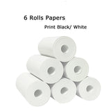 Kids Instant Print Camera -Black & White Print Toddler Birthday Gift Portable Thermal Paper HD Digital Video Printer