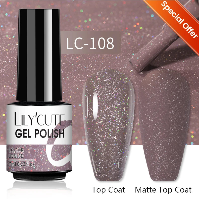 LILYCUTE 5ml Liner Gel Nail Polish UV LED Nail Art Paint Gel Gorgeous Glitter French Effect Semi Permanent Nail Painting UV Gel