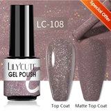 LILYCUTE 5ml Liner Gel Nail Polish UV LED Nail Art Paint Gel Gorgeous Glitter French Effect Semi Permanent Nail Painting UV Gel