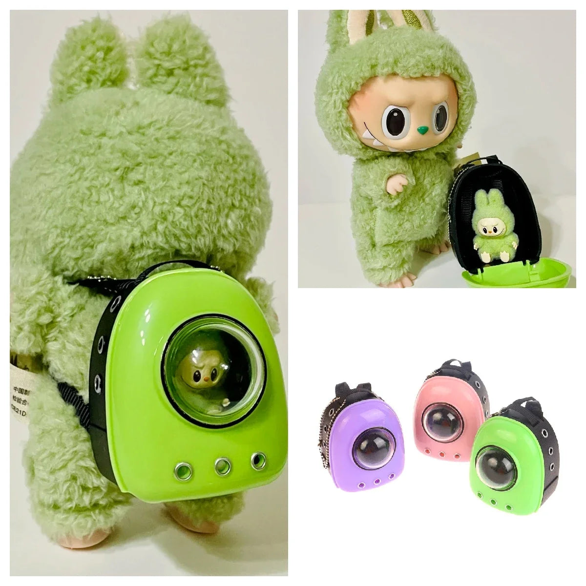 Sac à dos en toile pour poupée Labubu, accessoire de simulation pour animaux de compagnie, pour poupées de 15/17 cm