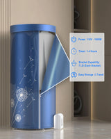 Secadora de ropa eléctrica portátil, tendedero calefactable de 1000 W, secadora de ropa de viaje con temporizador, secadora de ropa eléctrica