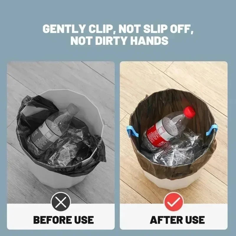 Garbage Bin Clip Household Kitchen Bathroom Office Bedroom Multifunctional Anti Slip Food Storage Garbage Bag Fixing Clip