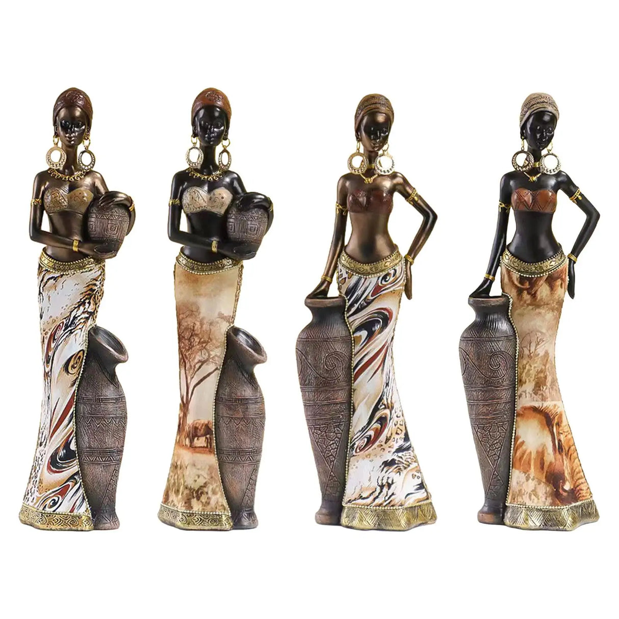 African Women Figurine, African Statues, Retro Sculptures, Collectible