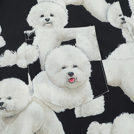 Dogs Graphic Shirts Mens Summer Casual Shirts Loose Short Sleeve Button Up Blouse Streetwear Harajuku Hip Hop Shirts for Male - Lootquake