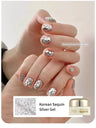 Esmalte de uñas en gel con lentejuelas brillantes y luz brillante de 8 g, esmalte semipermanente UV LED, exclusivo para salón de uñas de mujer.