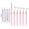 7/9/11/15/25MM Nail Liner Brush Set UV Gel Nail Brushes Kits 5pcs French Stripe Line Painting Drawing Flower Pen Manicure Tools