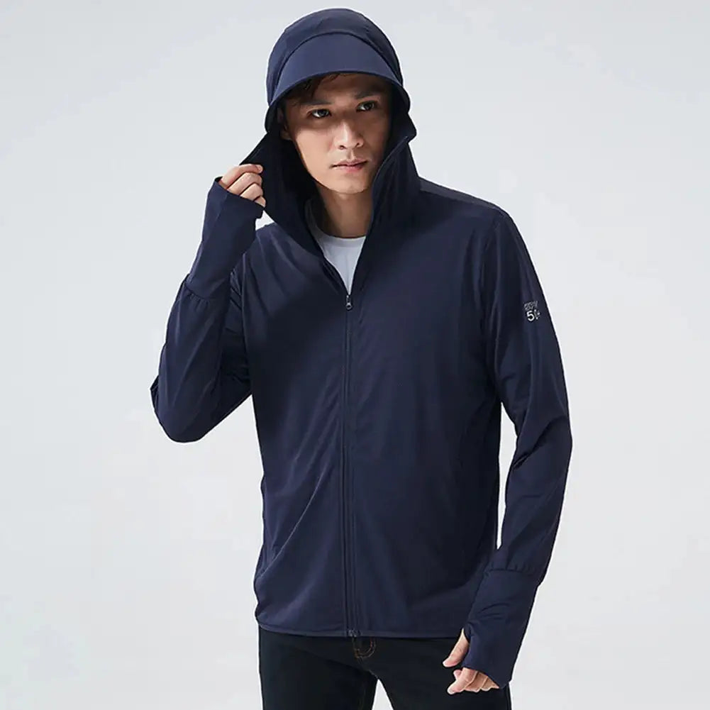 Summer UPF 50+ UV Sun Protection Skin Coats Men Ultra-Light Sportswear Hooded Outwear Men Windbreaker Casual Jackets - Lootquake