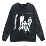Anime Nana Osaki Round Neck Washed Pullover Casual 100% Cotton Men Women Hip Hop Harajuku Streetwear Vintage Sweatshirt - Lootquake