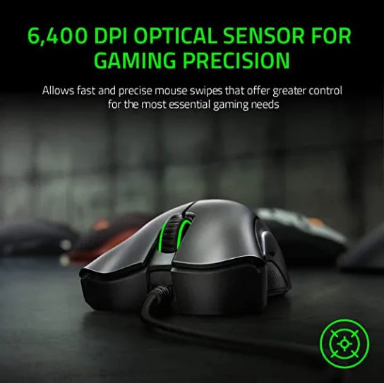 Original Razer Wired Gaming Mouse Optical Sensor 6400 DPI Gaming Mouse For Laptop Optical Mouse Light Speed Mouse