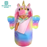 For 15-18 Inch American Doll Toys Newborn Doll Fashion Backpack, Safety Seat, Blanket, Sleeping Bag, Gift for Girls - Lootquake